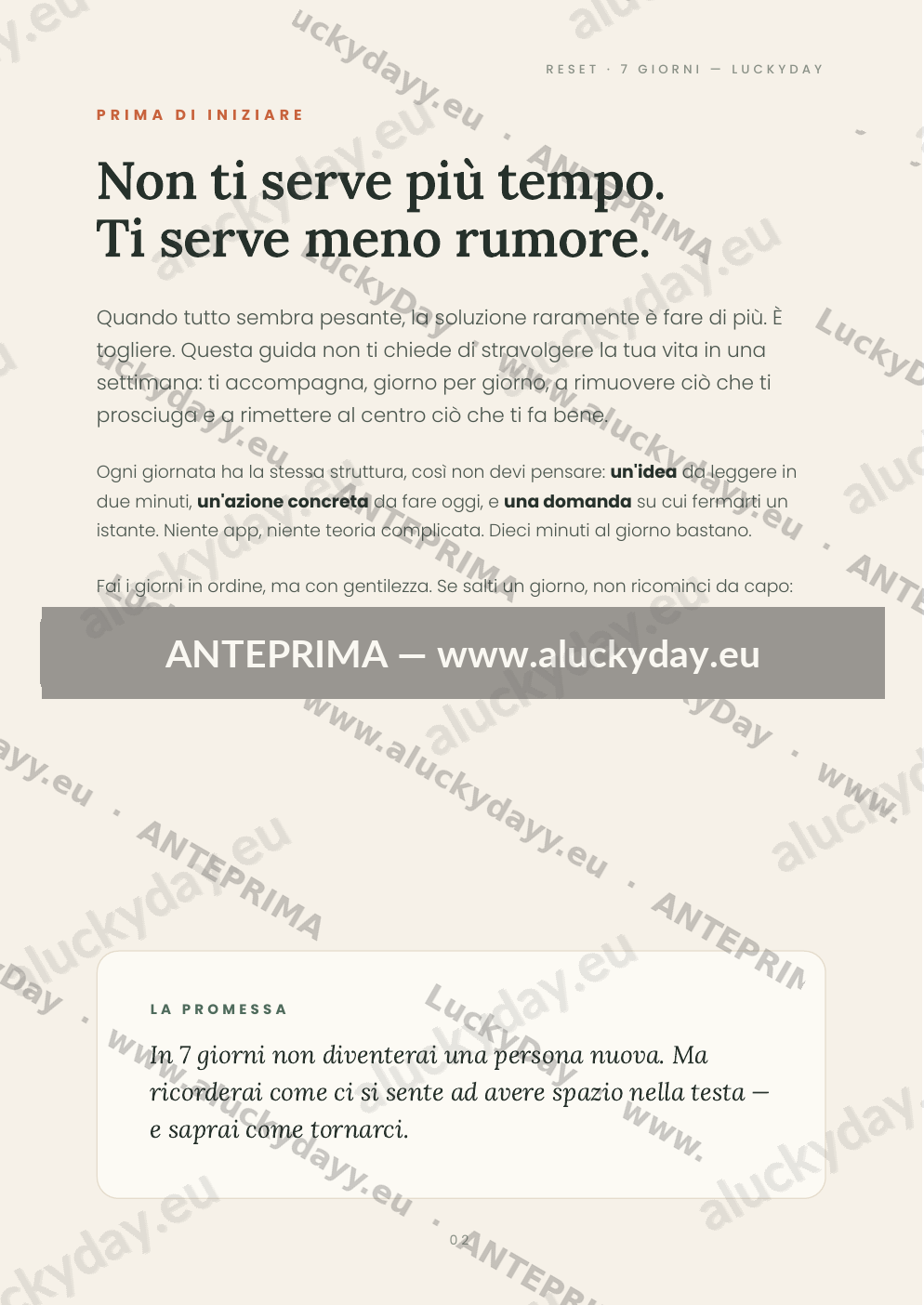 Reset di 7 Giorni — Mini-guida pratica (PDF) - immagine 2