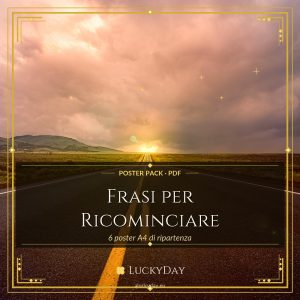 Poster Pack — Frasi per Ricominciare (6 poster A4, PDF)