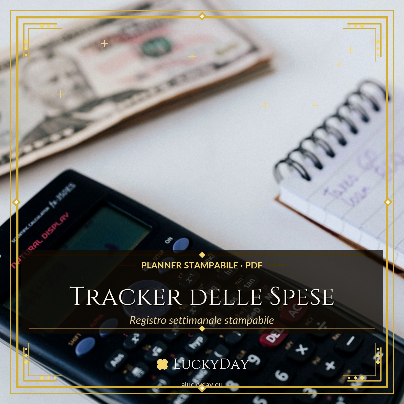 Tracker delle Spese — Registro settimanale stampabile (PDF)