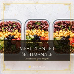 Meal Planner Settimanale + Lista Spesa — Stampabile (PDF)